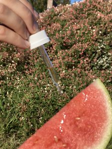 Infusing cannabis into watermelon using a dropper