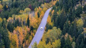 A car on the highway