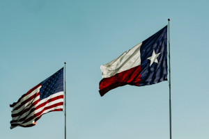 Texas Flag and the U.S. Flag