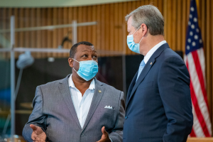 Sheriff Tompkins with a U.S government official