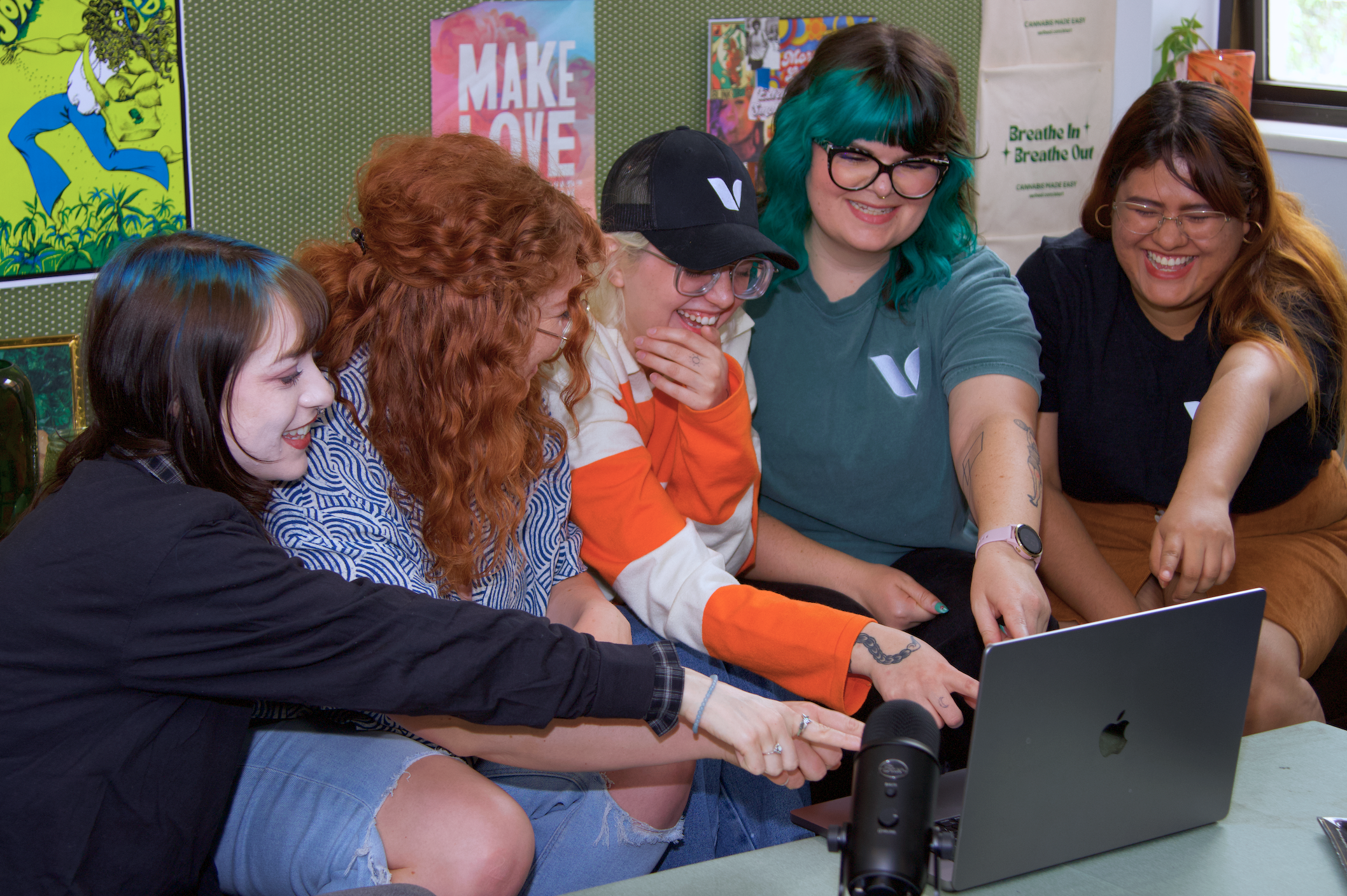 veriheal team laughing and working together