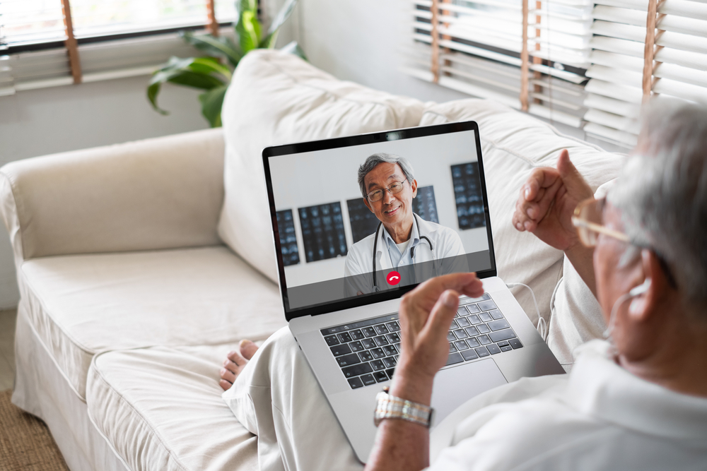 Senior,Video,Call,With,Doctor,Telemedicine,Telehealth,Concept