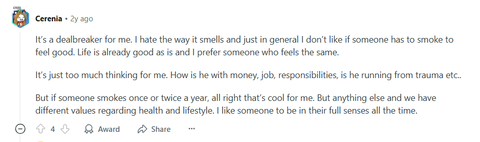 reddit anecdote about 420 dating